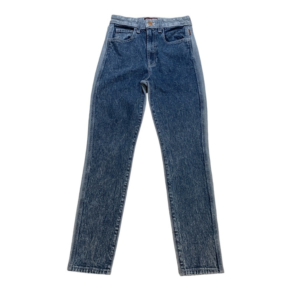 Jordache Coming and Going 2 Tone High Rise Vintage 90s Crop Jeans Womens size 26